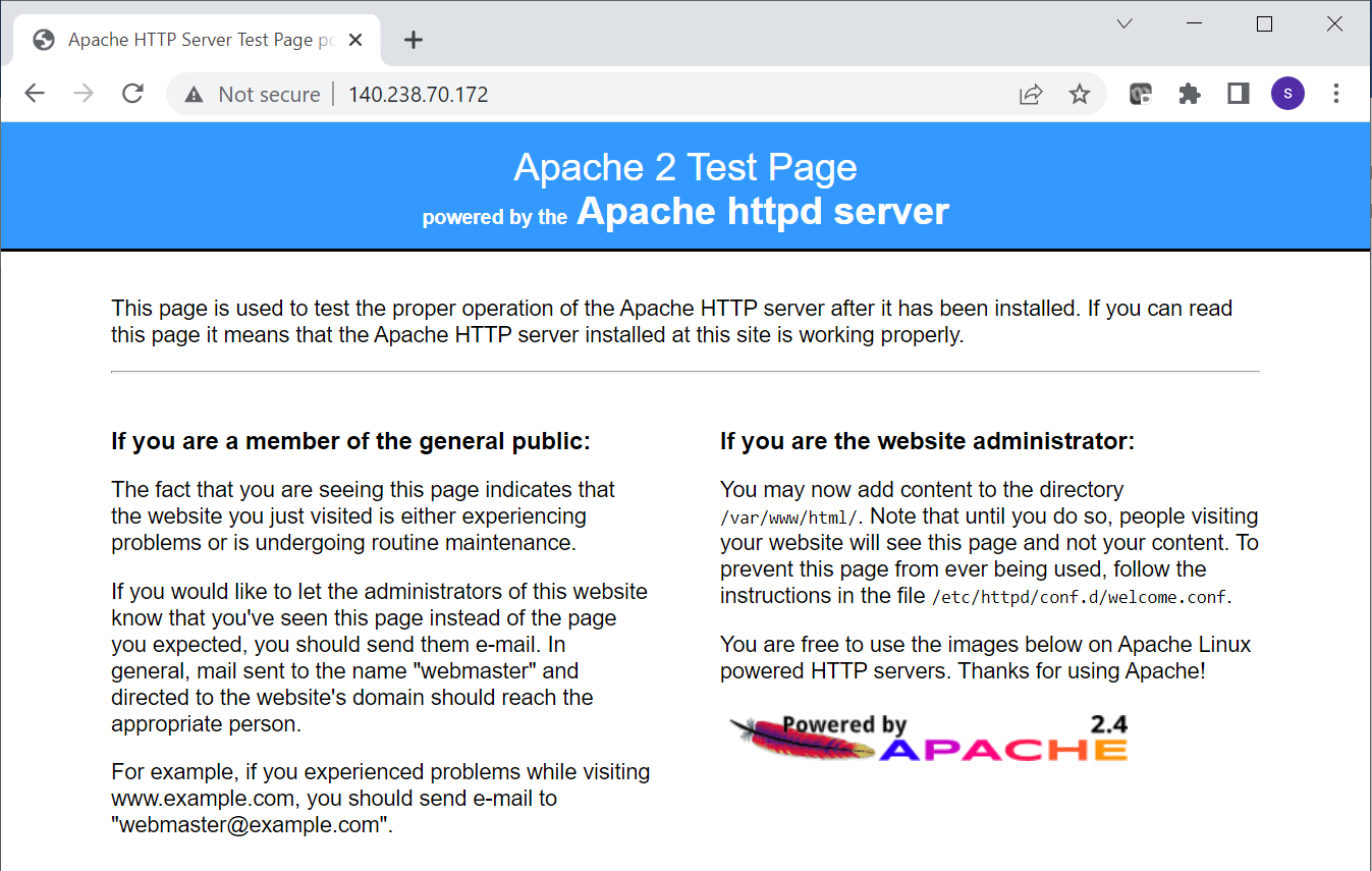 Apache 2 test page