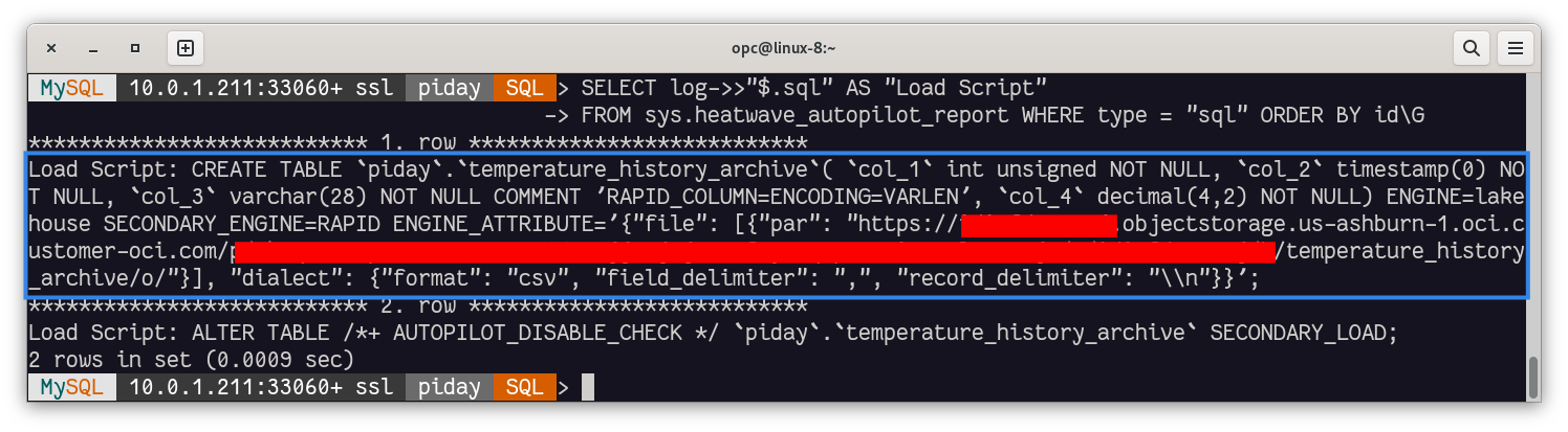 Aut Pilot Load Report
