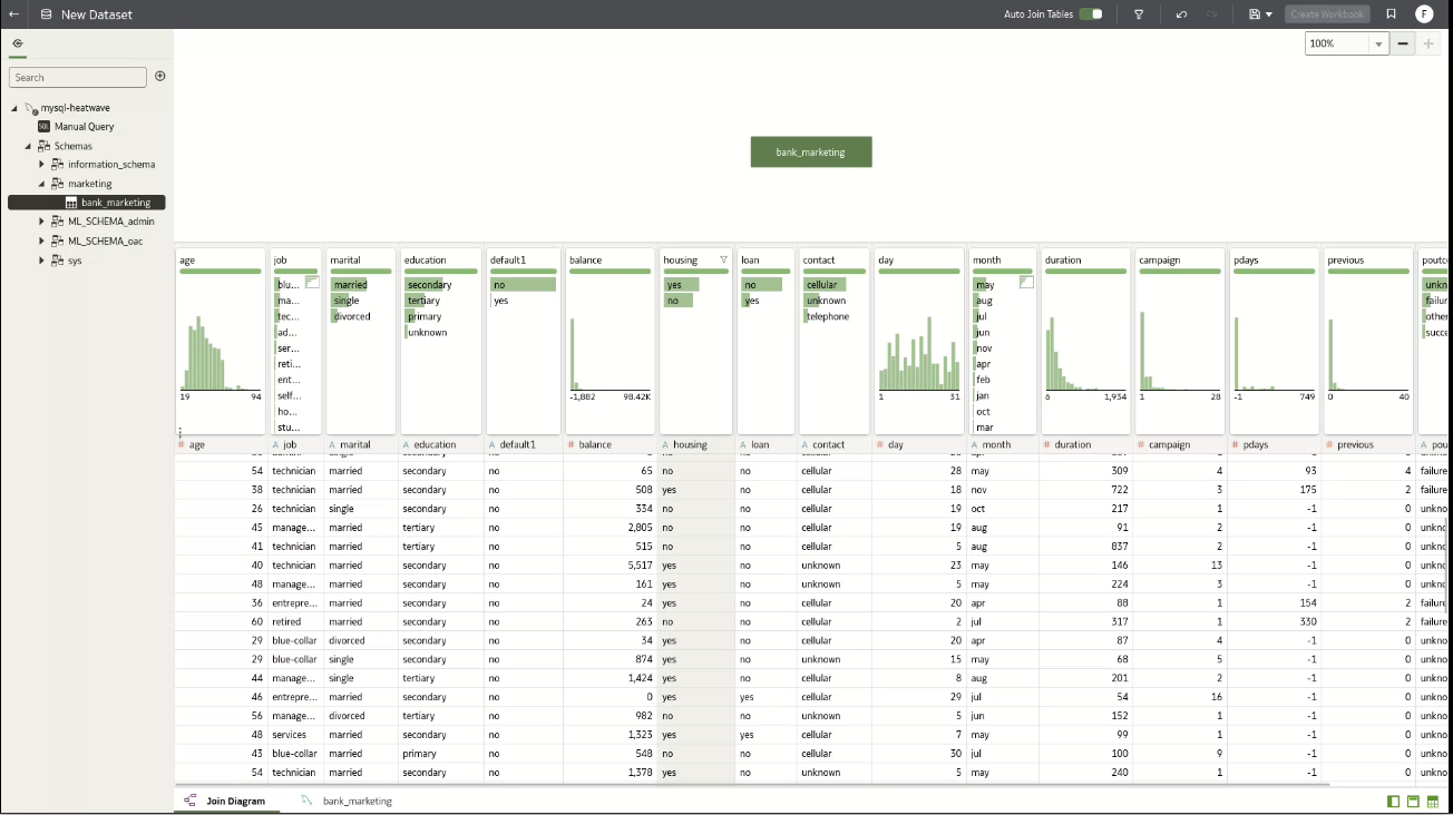 MySQL HeatWave Dataset