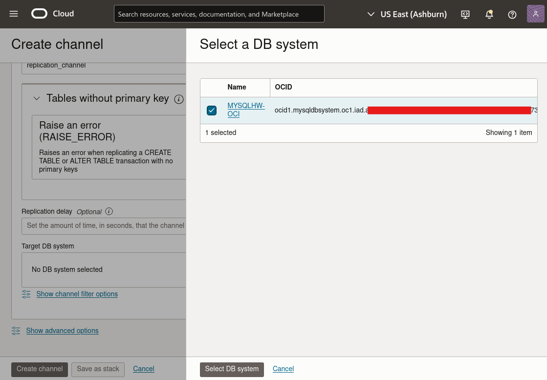 Create Channel 3 - Target DB System