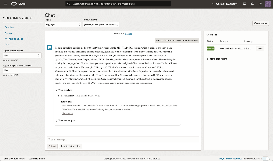 Query the knowledgeable via the AI Agent