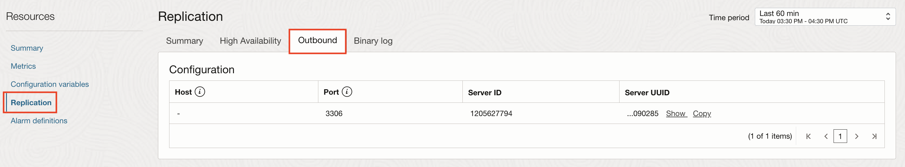 Monitoring Outbound Replication