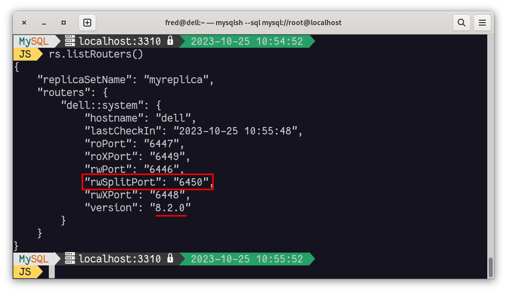 ReplicaSet's Router List