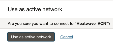 use as active network confirmation