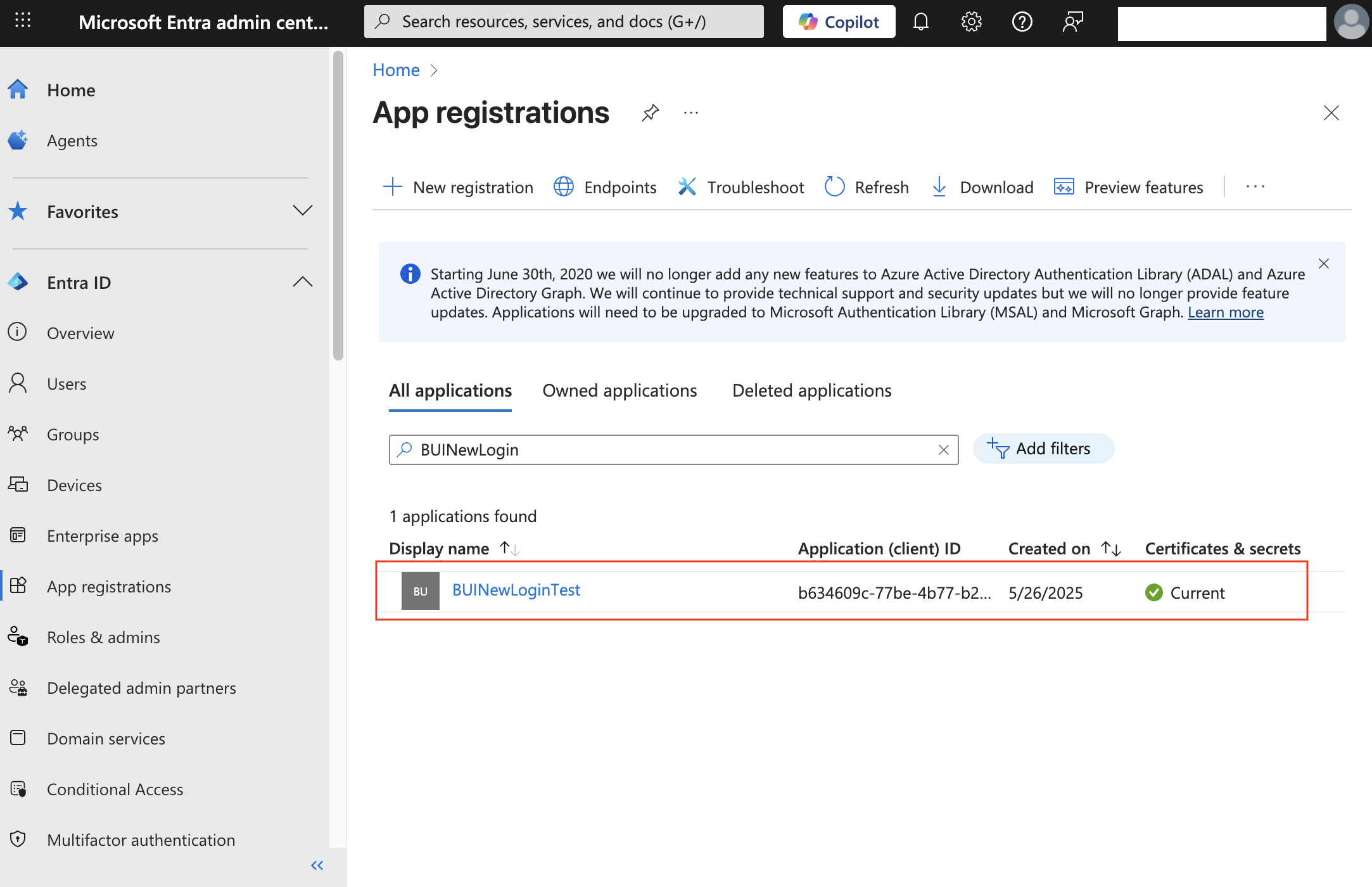 Microsoft Entra Application