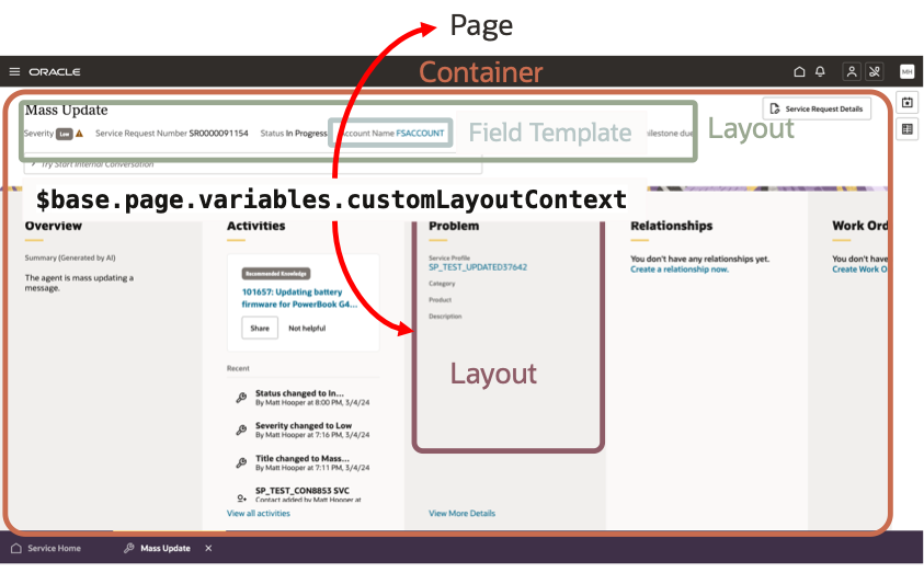 Here is how can you pass variables from the page to the layout