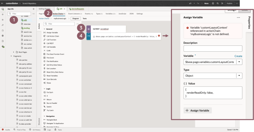 Steps to set the variable from the page level