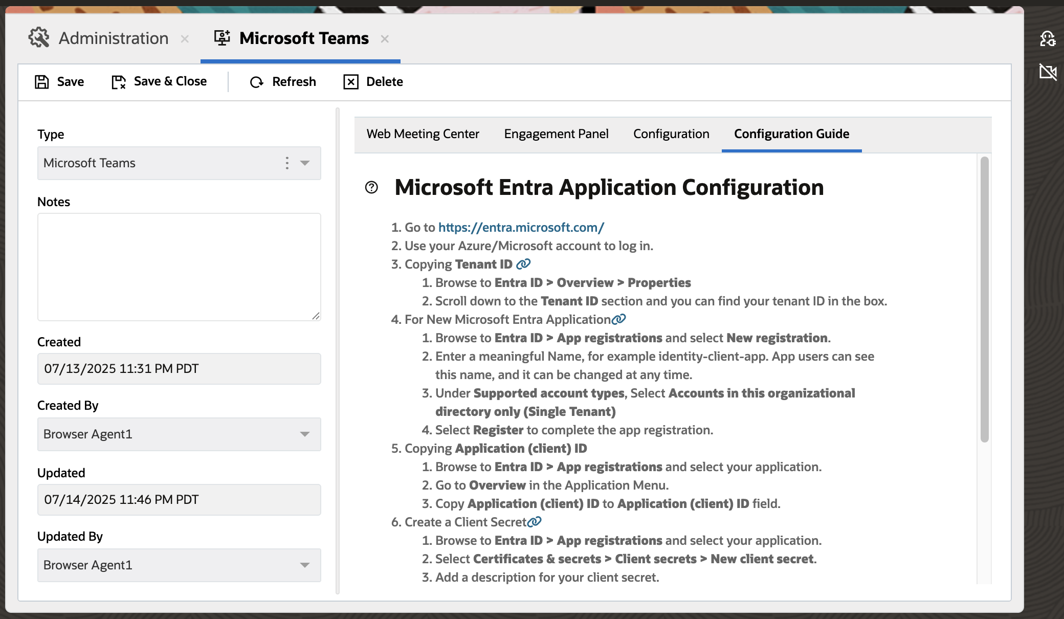 Microsoft Teams Configuration Configuration Helper