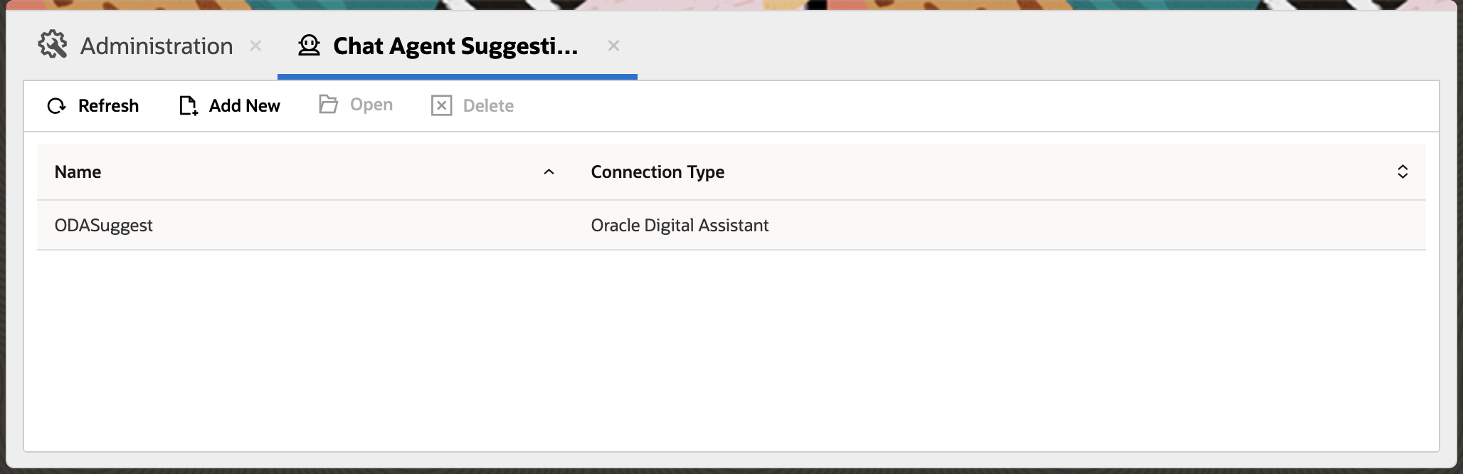 Chat Agent Suggestion Home Page