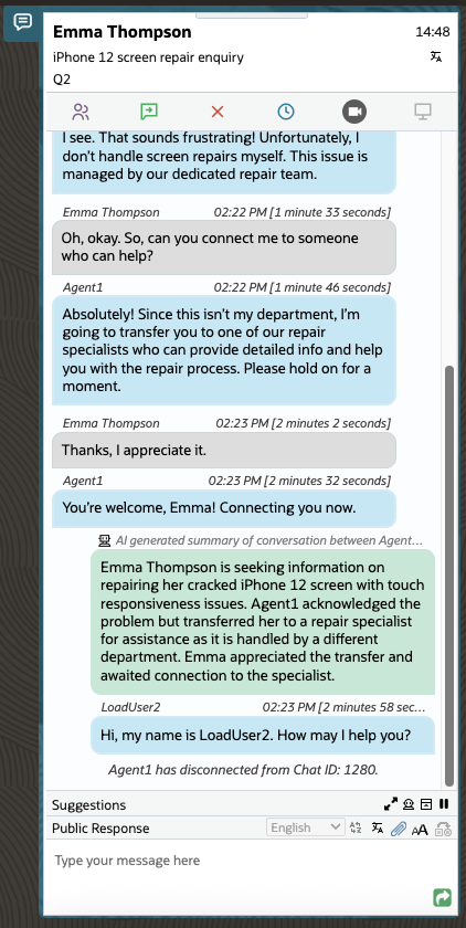 Chat Summarization on Chat Transfer