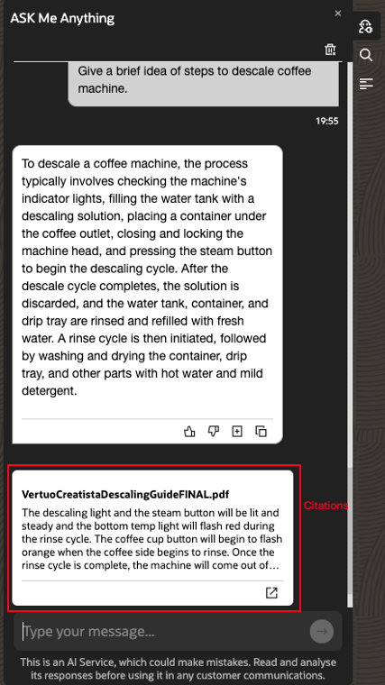 Citation for ASK Agent Answers