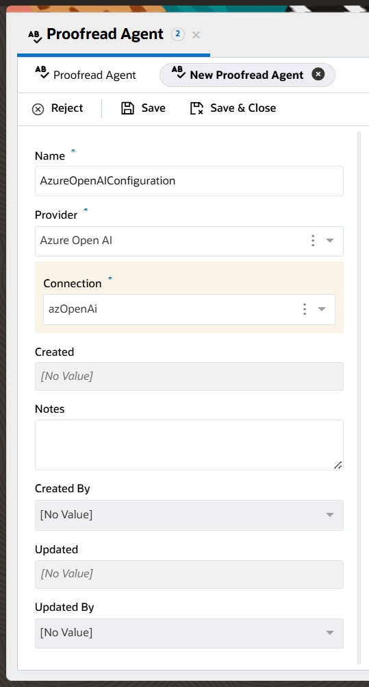 ProofreadAgentAdminAzureLeftSidePanel