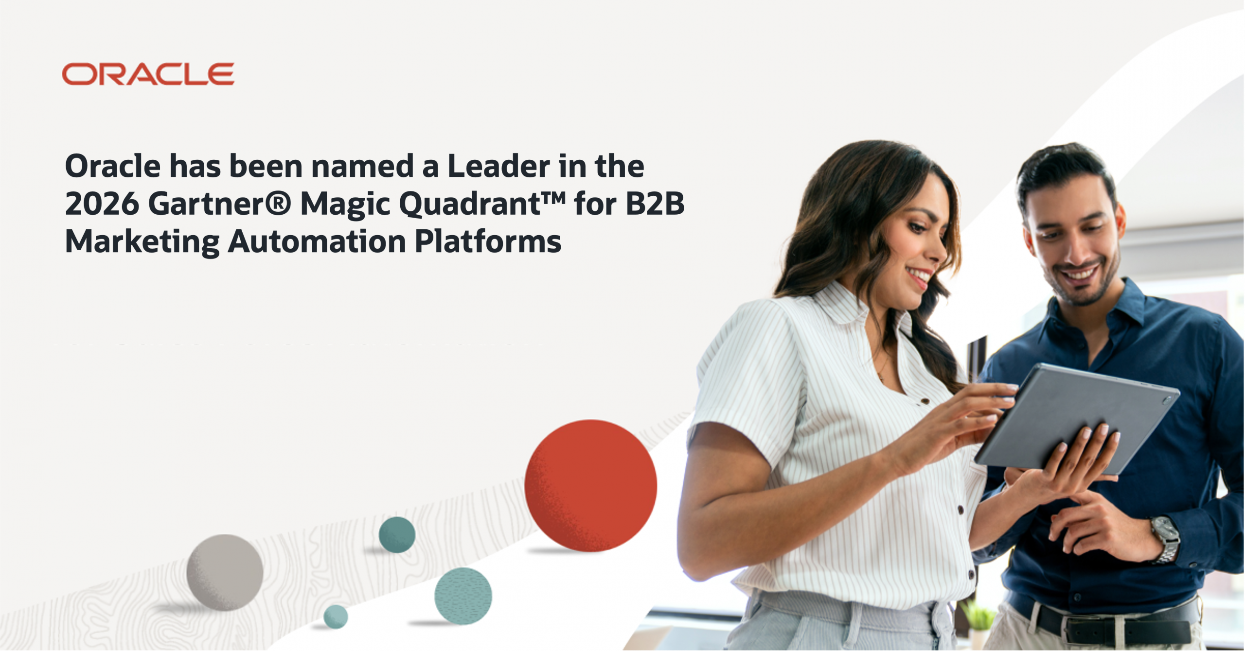 Oracle named a Leader in the 2026 Gartner® Magic Quadrant™ for B2B Marketing Automation Platforms