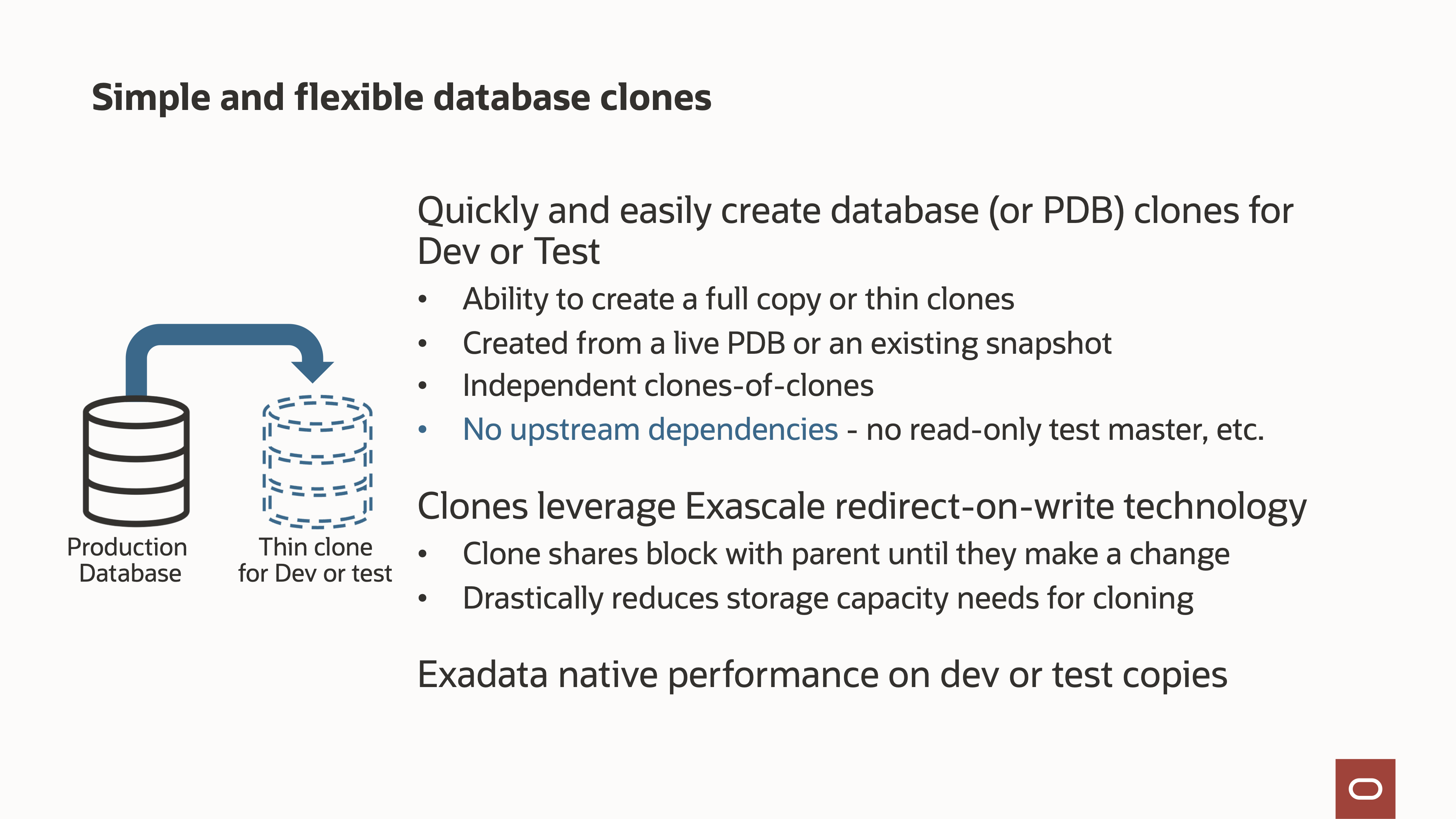 Exadata Exascale Preview - New database snapshot and cloning capabilities