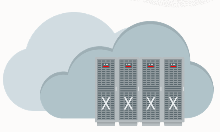This graphic represents a set of physical Exadata machines with groups of databases consolidated onto them. One of the Exadata machines is designated for outside users and sits in a quarantine network segment designated with red dashed lines.