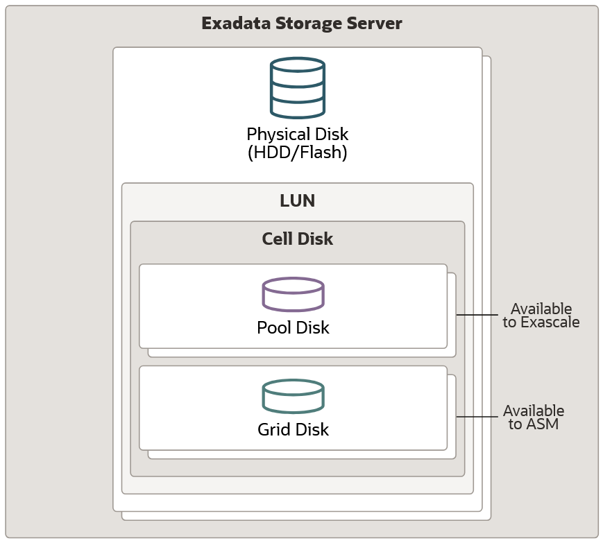 Exadata storage server disk layout