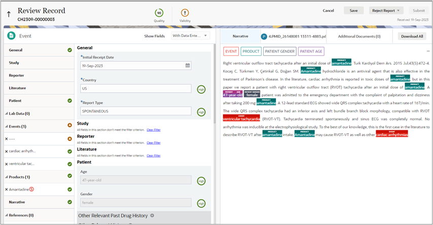 safety one intake_review record