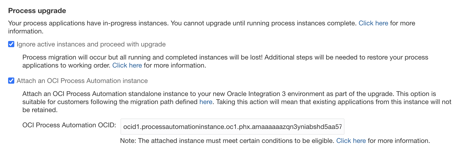 OIC Upgrade - Explicit Attachment Support