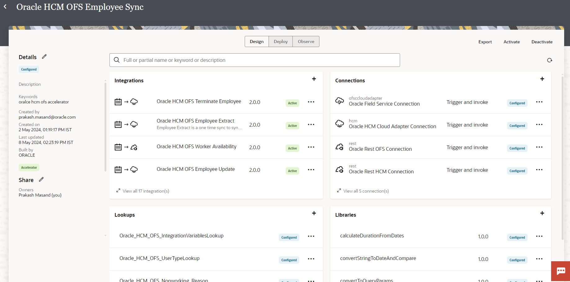 Consumer screen OIC Project