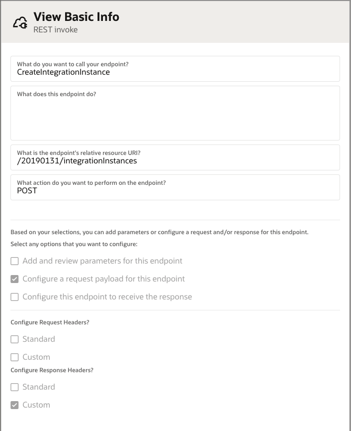 Invoke dialog in an Oracle Integration flow