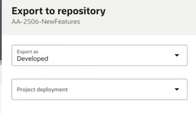 Export Project to Repo