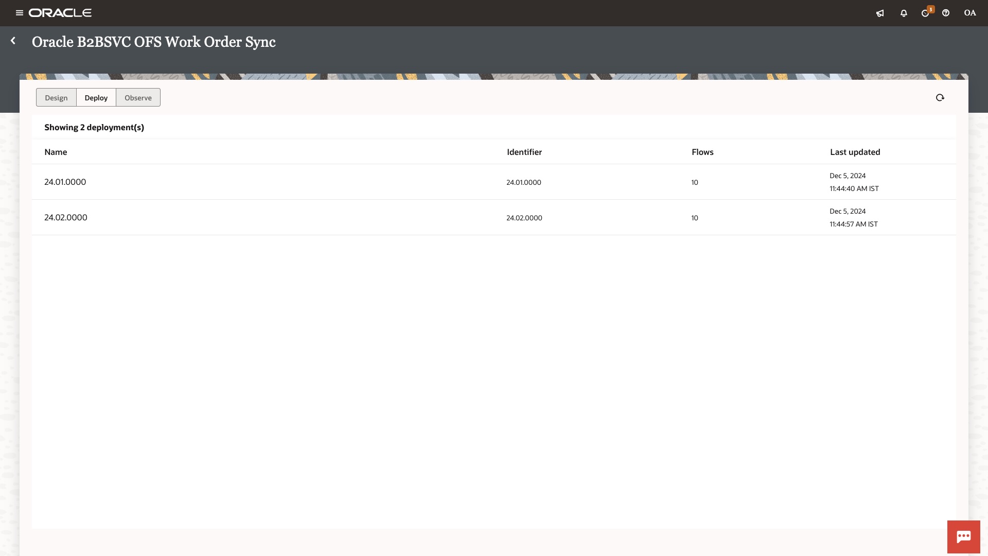 Oracle Integration Project deployment