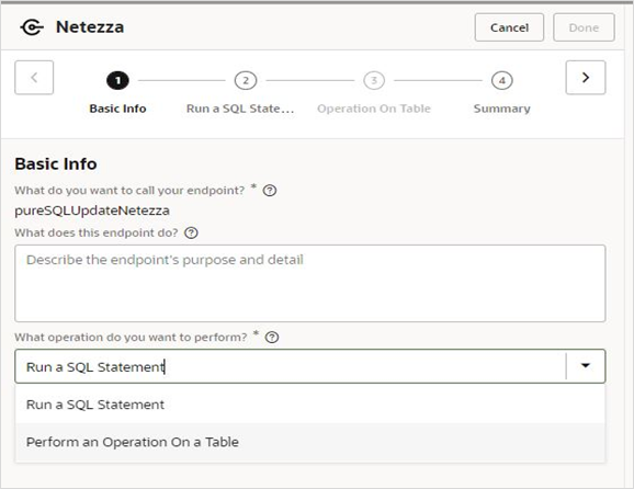 Netezza connection bas