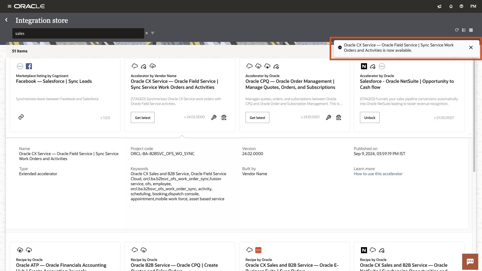 Prebuilt Solution Install Notification