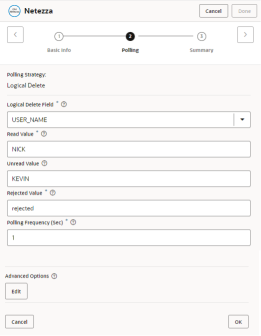 Netezza Trigger Polling Strategy