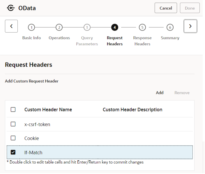 OData Request Headers