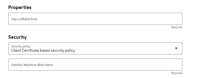 SAP S/4HANA Connection Page