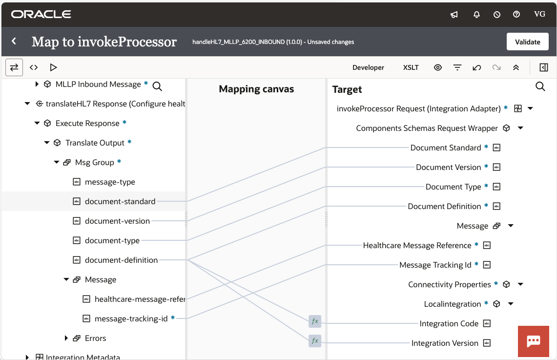 Processor integration mapping