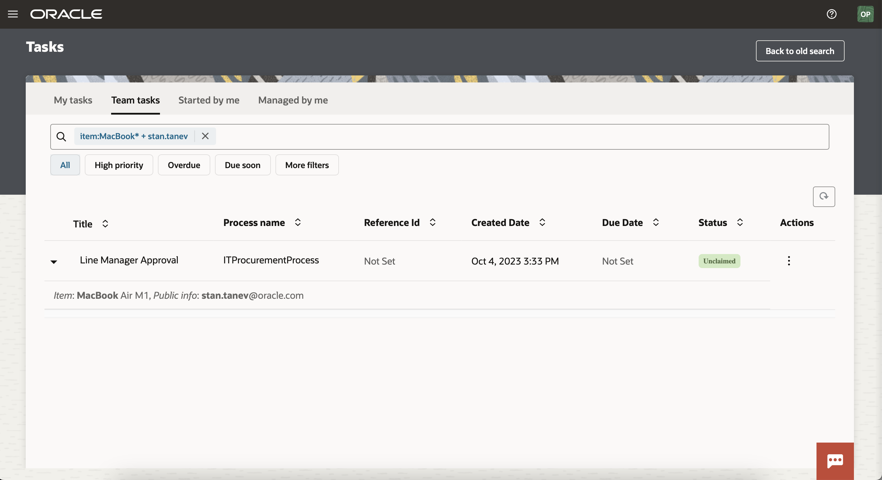 Business Search example in OPA