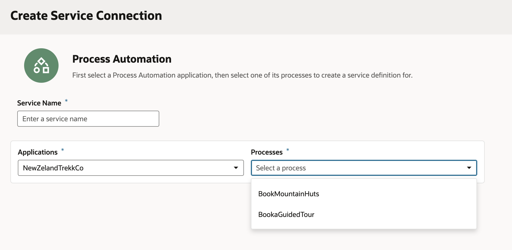 Process discovery in the OPA Service Catalogue