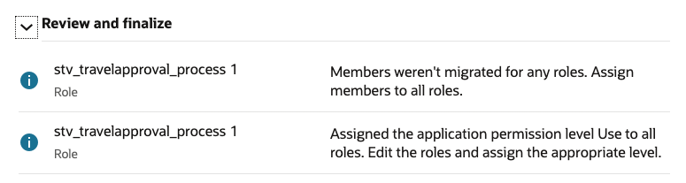 Migration Report - Review and Finalise