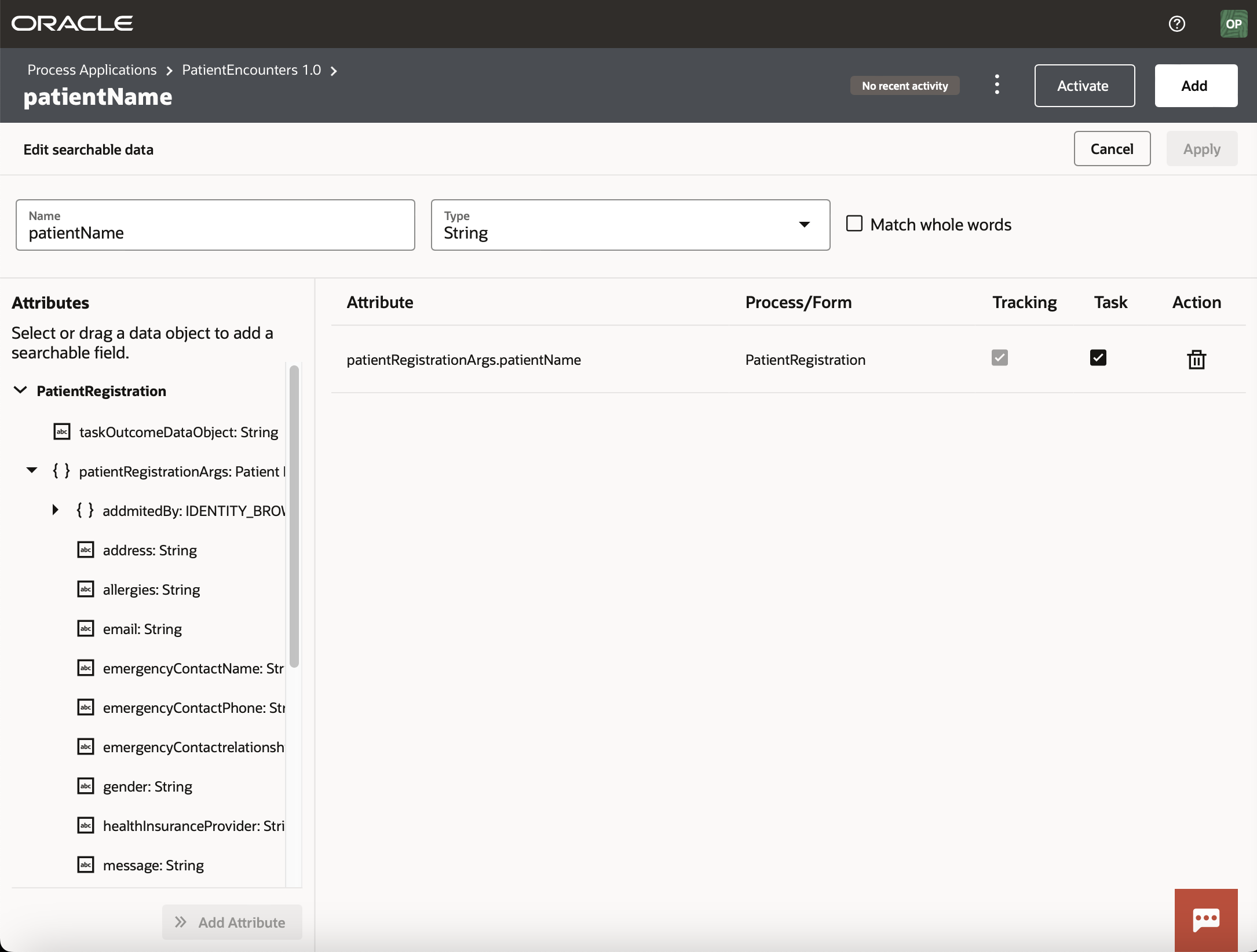 Business Search Config for single field