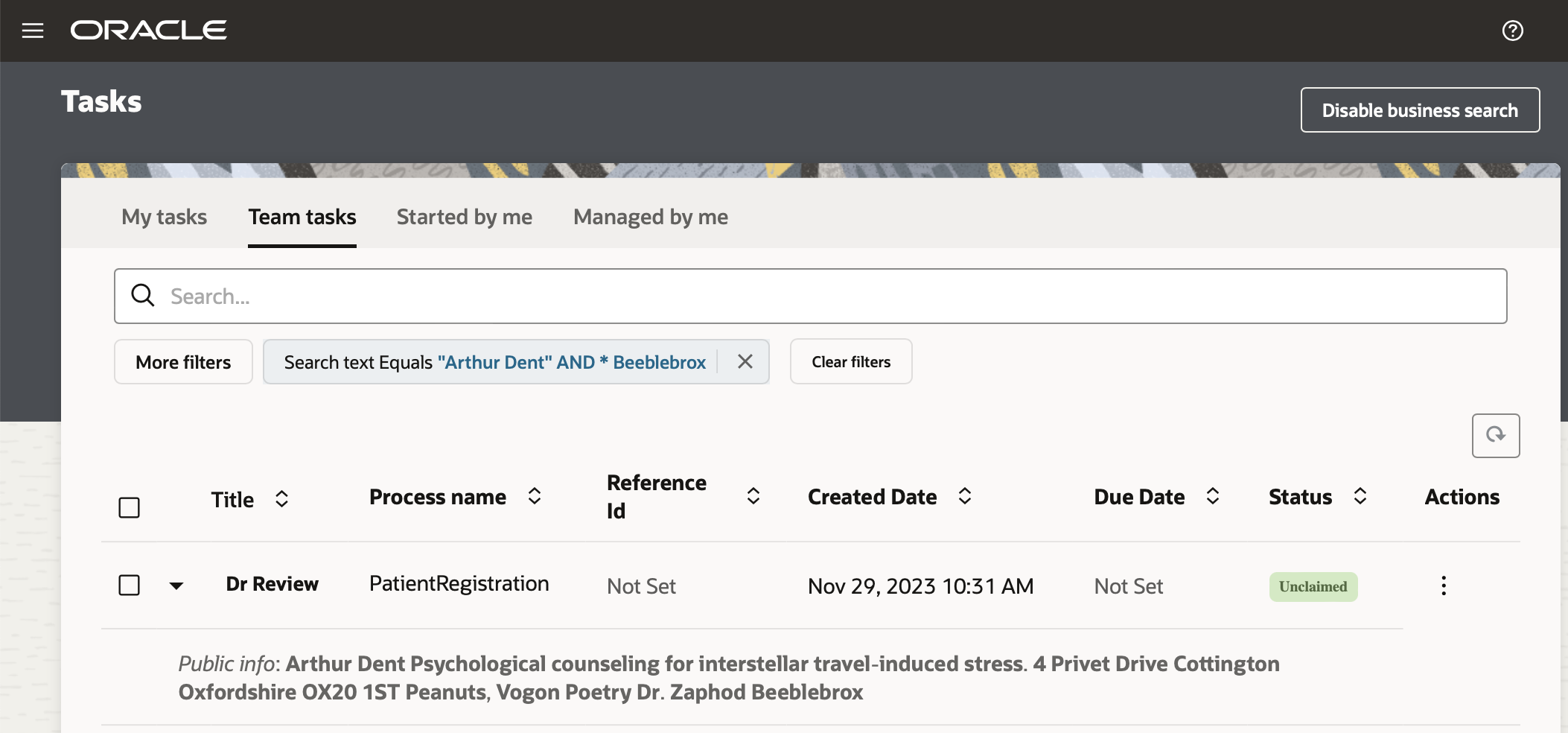 Free Text Search with wildcard