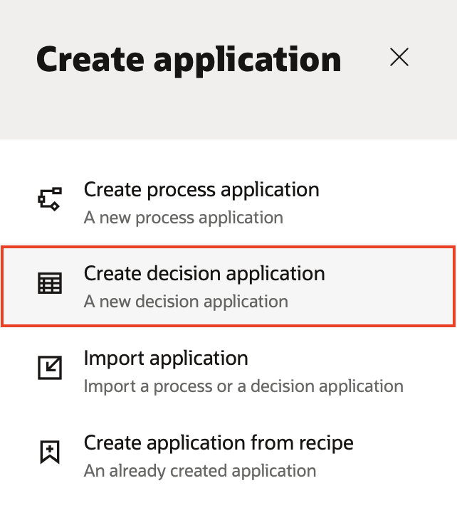 Creating a Decision Application
