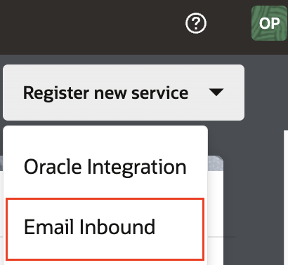 Registering an inbound email service