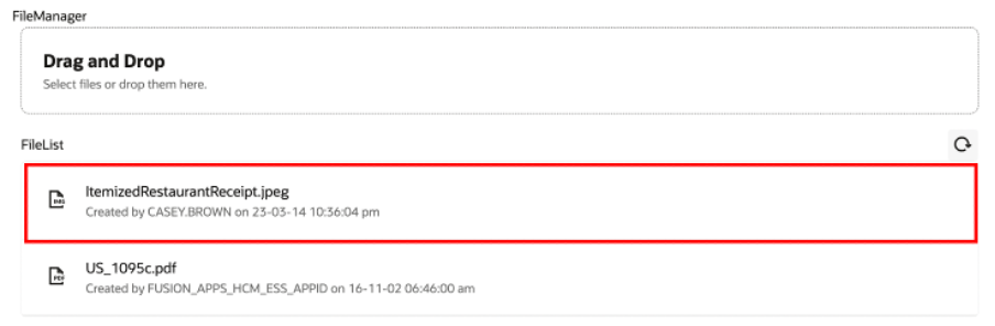 File List Component at Run-time