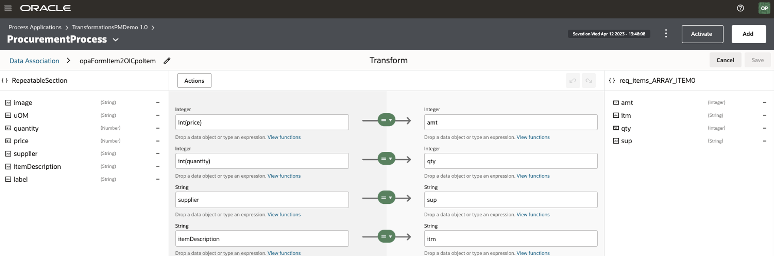 OPA Transformations - Scenario 2