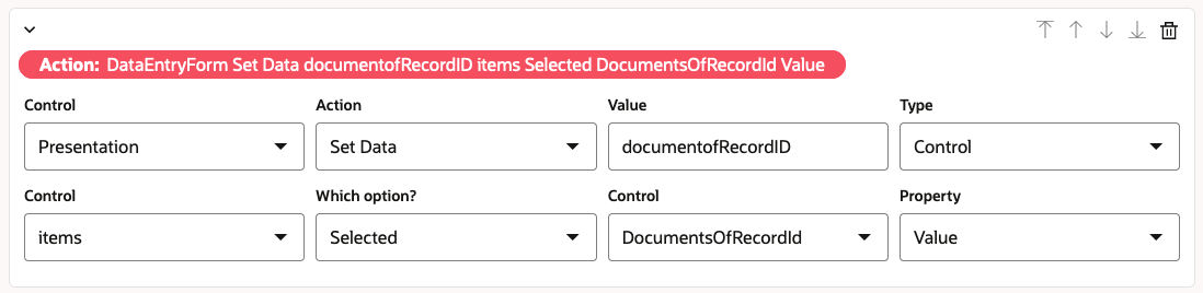 configuration for DocumentsOfRecordID