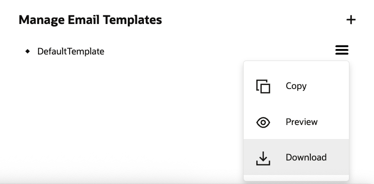 Downloading the Default template