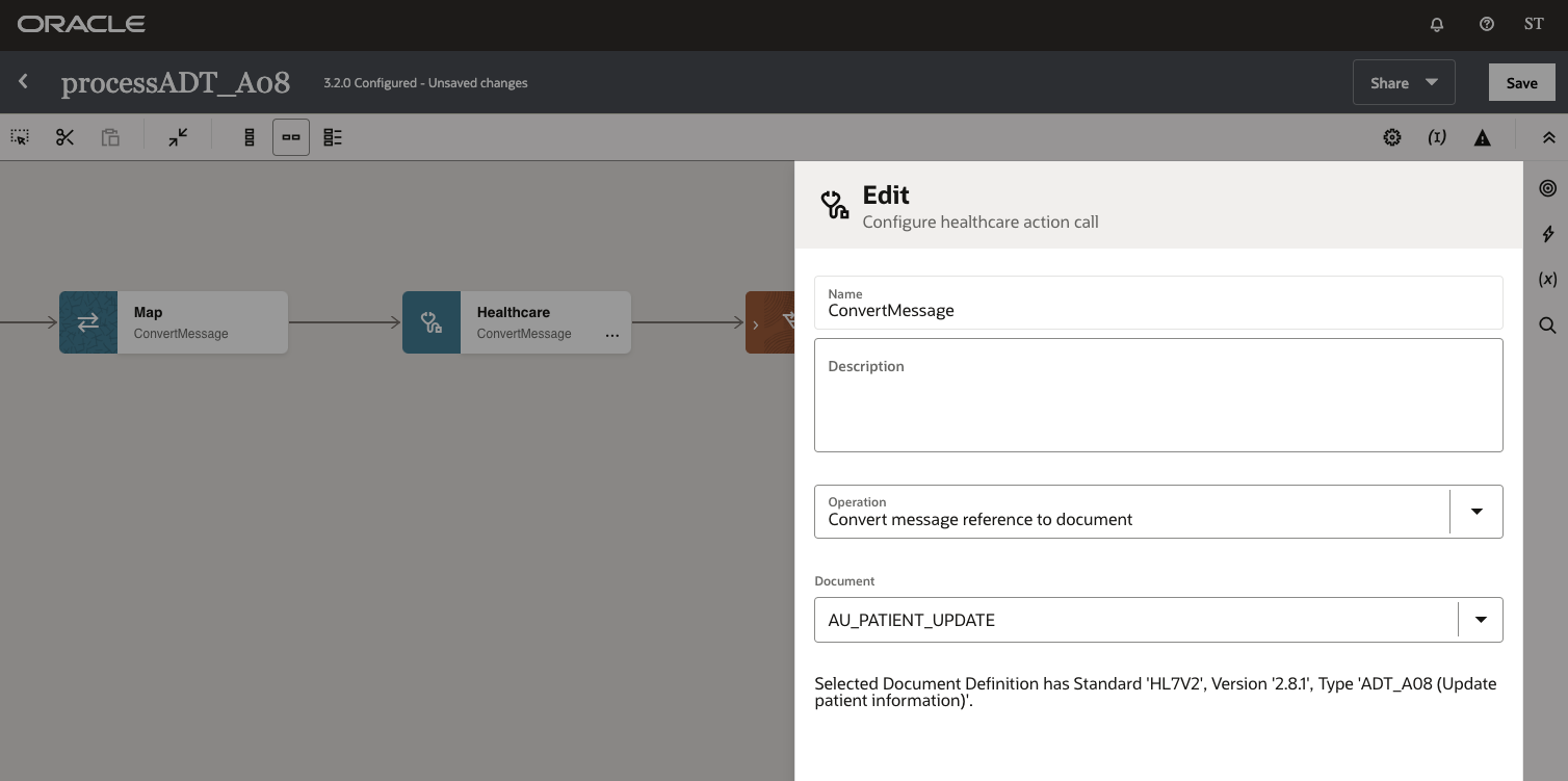 Choose which document definition to work with.