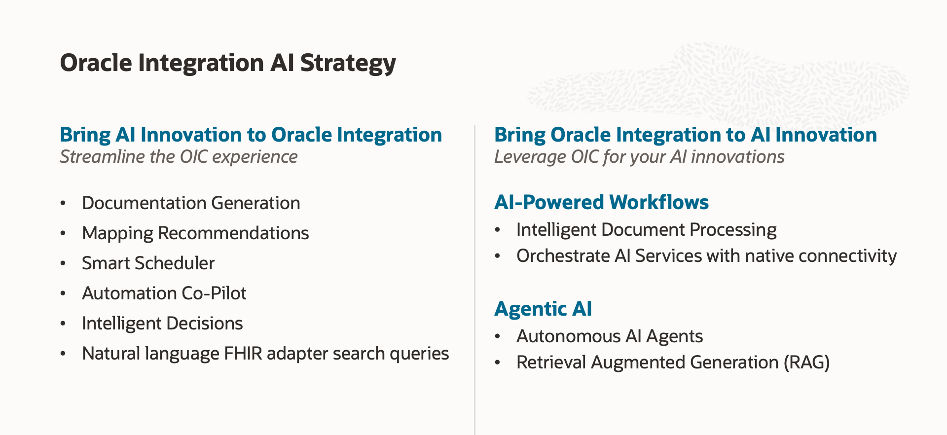 Oracle Integration AI Strategy