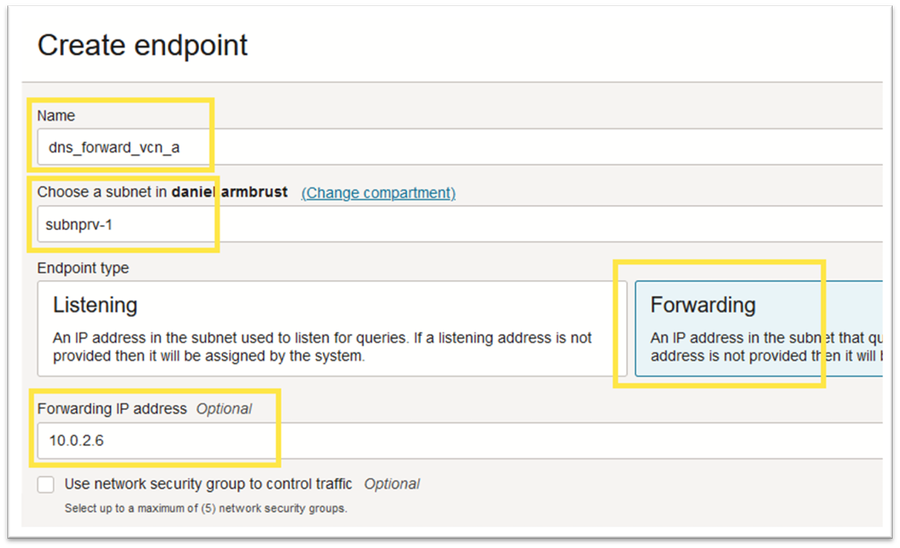 Endpoint Forwarding