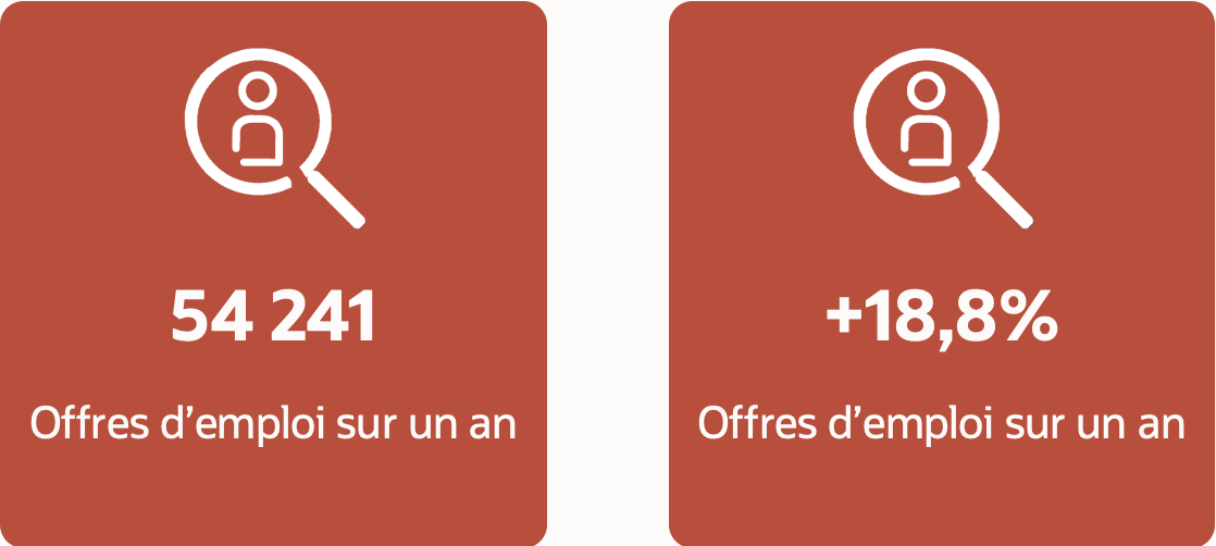 Graphique Offres d'emploi sur un an