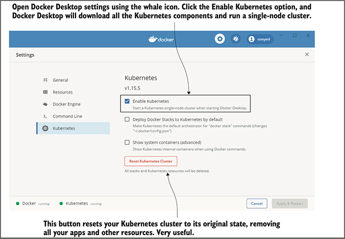 Docker Desktop creates and manages a Linux VM to run containers—and it can run Kubernetes.  