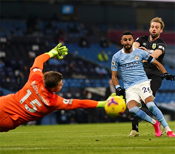 Player action shot on goal