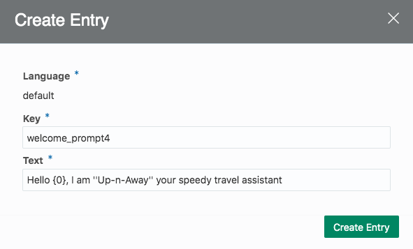 Creating a new resource string key and message